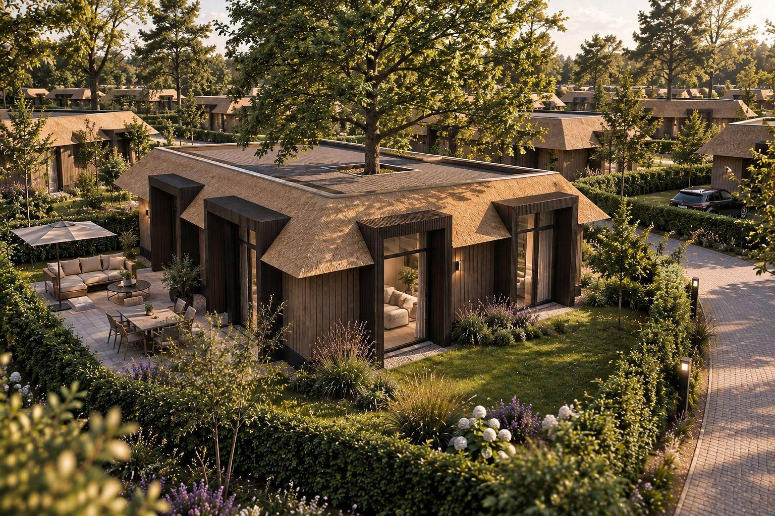 Kroonhoeve Deluxe met boom door het dak, artist impression